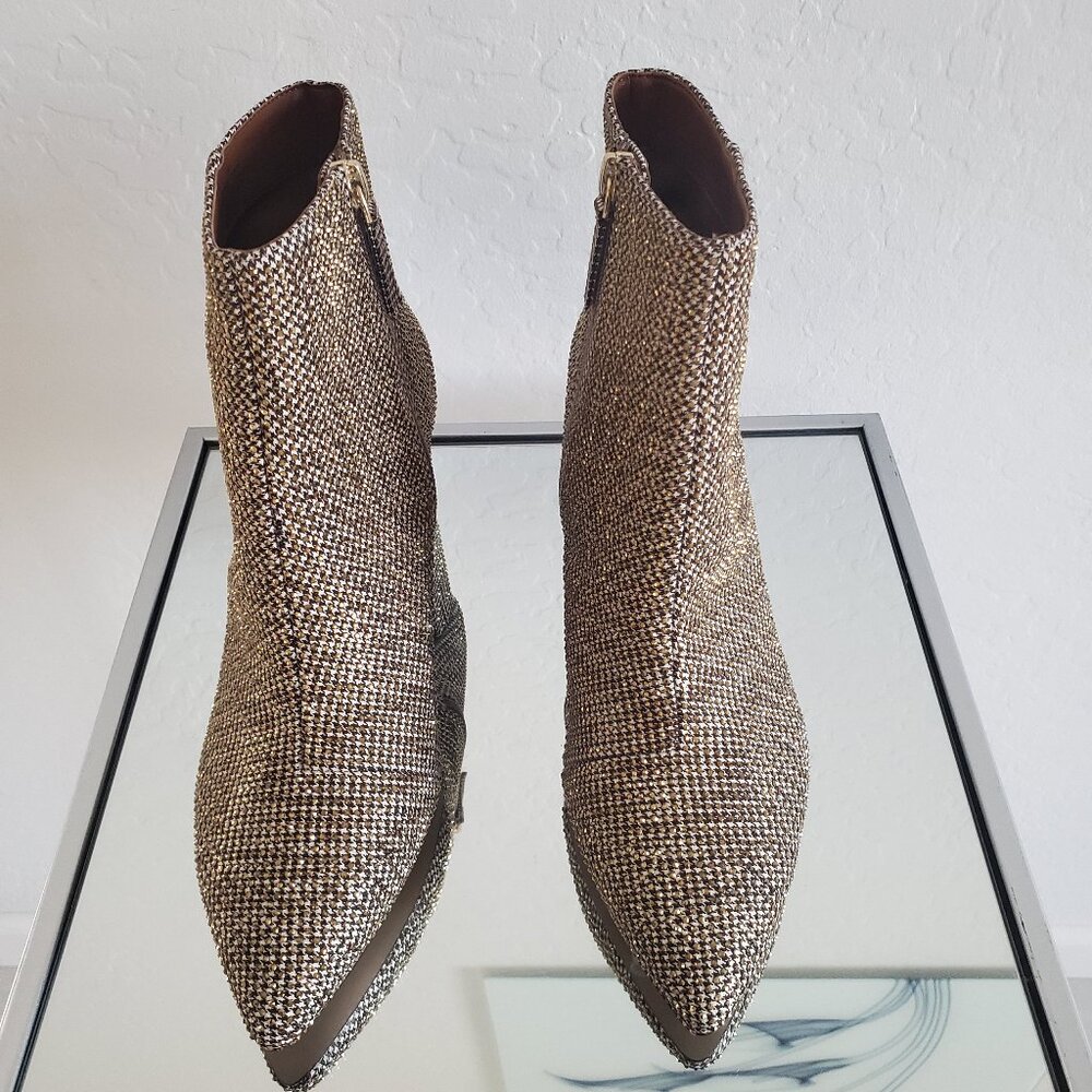 Kurt Geiger London Burlington Metallic Ankle Boots-Gold